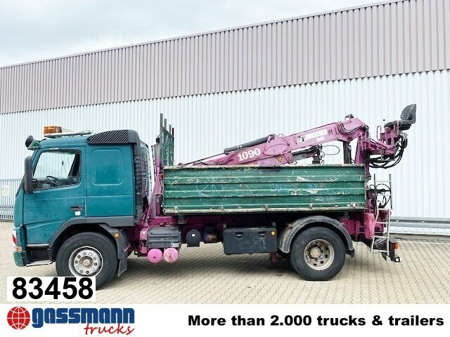 Volvo FM12-420 4x2 mit Heckkran Jonsered 1090, - Kipper vrachtwagen, Kraanwagen: afbeelding 1 Volvo FM12-420 4x2 mit Heckkran Jonsered 1090, - Kipper vrachtwagen, Kraanwagen: afbeelding 1
