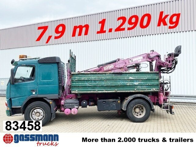 Volvo FM12-420 4x2 mit Heckkran Jonsered 1090, - Kipper vrachtwagen, Kraanwagen: afbeelding 1 Volvo FM12-420 4x2 mit Heckkran Jonsered 1090, - Kipper vrachtwagen, Kraanwagen: afbeelding 1