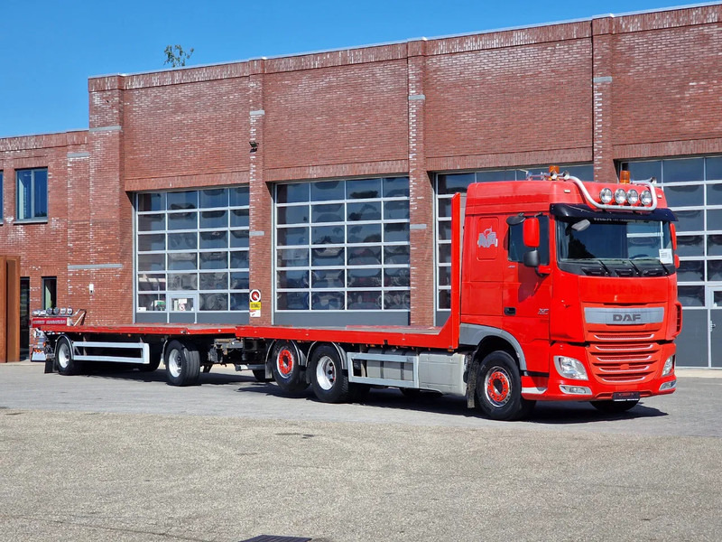 DAF XF 410 6x2 SpaceCab - Flatbed - Euro 6 + 2 axle trailer BPW - Vrachtwagen met open laadbak: afbeelding 1 DAF XF 410 6x2 SpaceCab - Flatbed - Euro 6 + 2 axle trailer BPW - Vrachtwagen met open laadbak: afbeelding 1