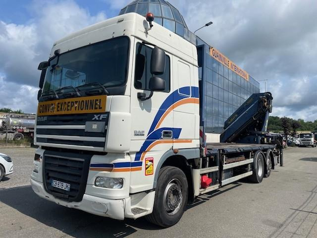 DAF XF105 460 - Vrachtwagen met open laadbak, Kraanwagen: afbeelding 1 DAF XF105 460 - Vrachtwagen met open laadbak, Kraanwagen: afbeelding 1