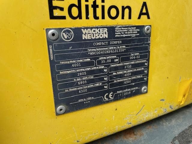 Wacker Neuson 4001 - Kiepwagen met knikbesturing: afbeelding 5 Wacker Neuson 4001 - Kiepwagen met knikbesturing: afbeelding 5