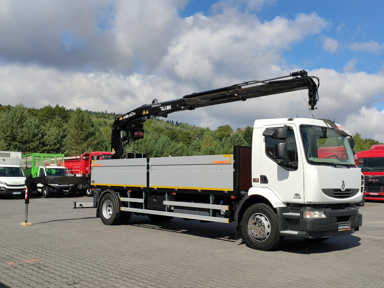 Renault Midlum 180.240DXI + HDS HYVA HB170E2 Udzwig 3.6Tony - Vrachtwagen met open laadbak, Kraanwagen: afbeelding 1 Renault Midlum 180.240DXI + HDS HYVA HB170E2 Udzwig 3.6Tony - Vrachtwagen met open laadbak, Kraanwagen: afbeelding 1