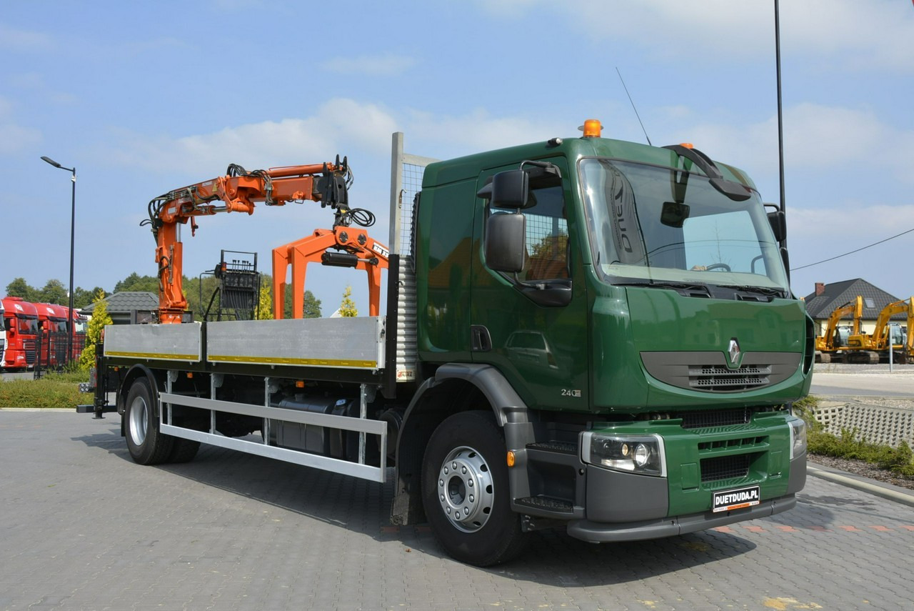 Vrachtwagen met open laadbak, Kraanwagen Renault Premium 180.240DXI długość Skrzyni-6.820cm + HDS TEREX TLC 92.2: afbeelding 8