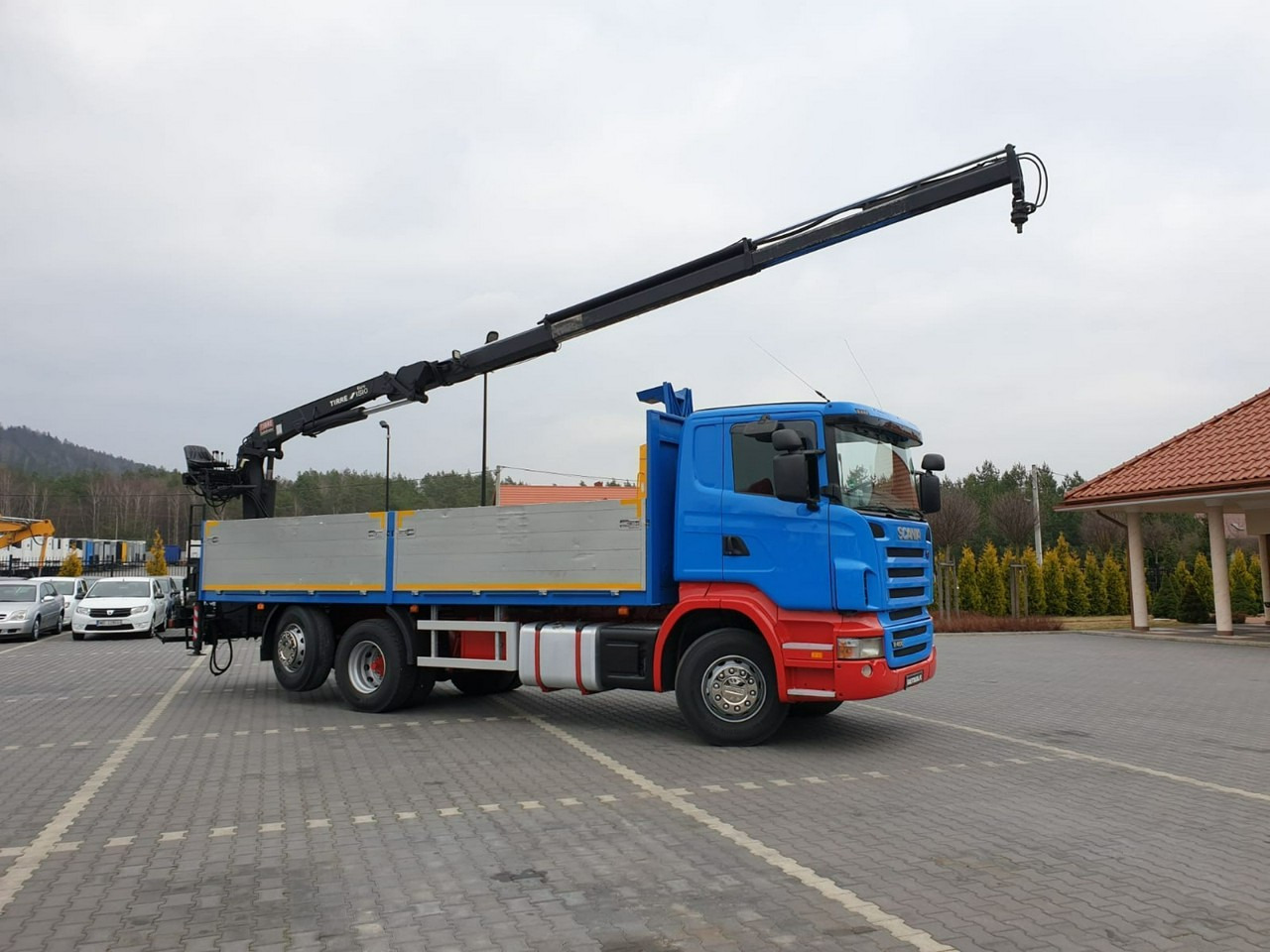 Scania R 400 LB 6x2 HDS Budowlanka Widły Oś Skrętna Super Stan - Vrachtwagen met open laadbak, Kraanwagen: afbeelding 4 Scania R 400 LB 6x2 HDS Budowlanka Widły Oś Skrętna Super Stan - Vrachtwagen met open laadbak, Kraanwagen: afbeelding 4