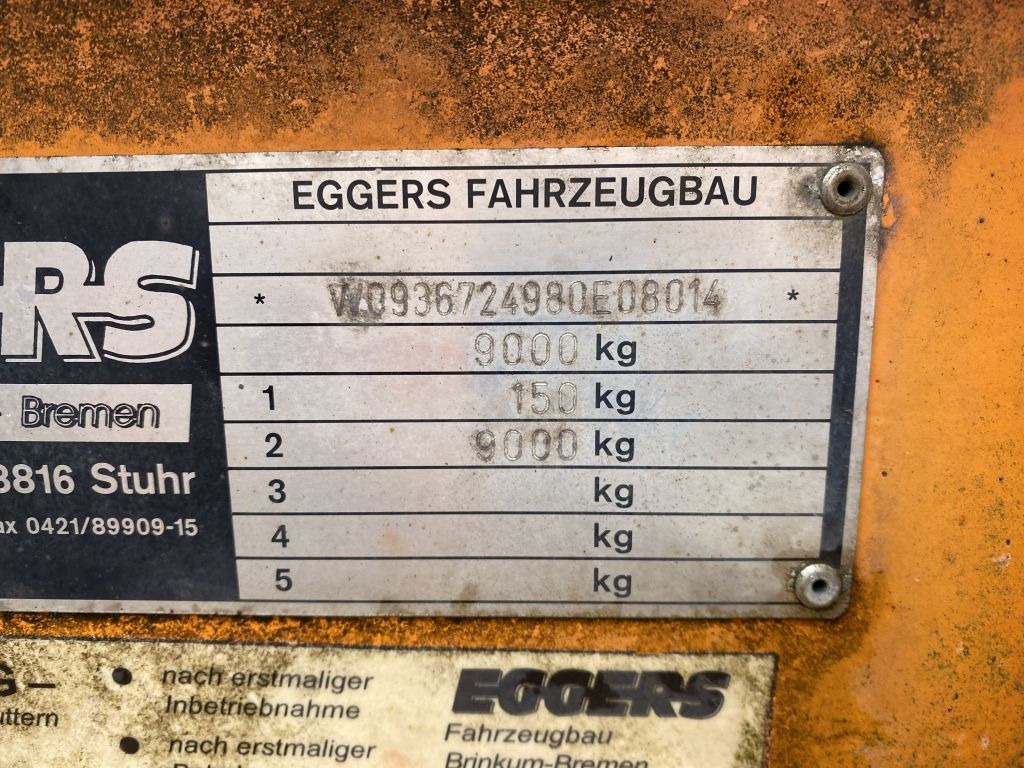 Eggers ZX 9E Anhänger für Ballastgewichte | BPW - Open/ Plateau aanhangwagen: afbeelding 3 Eggers ZX 9E Anhänger für Ballastgewichte | BPW - Open/ Plateau aanhangwagen: afbeelding 3