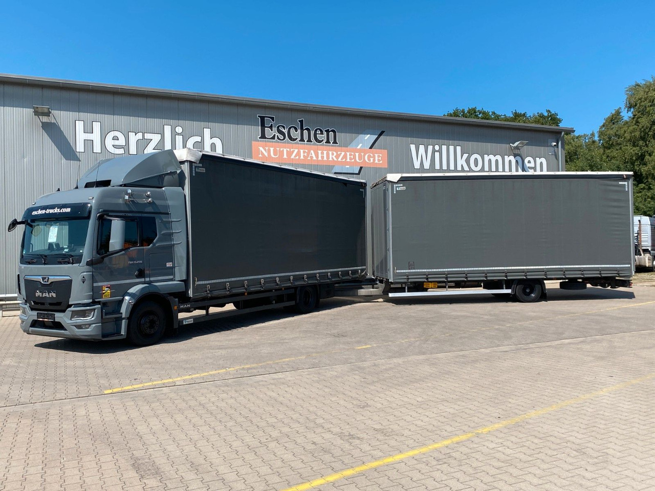 MAN TGM 15.250 + Redos Anhänger GESAMTZUG|Durchlader - Schuifzeilen vrachtwagen: afbeelding 1 MAN TGM 15.250 + Redos Anhänger GESAMTZUG|Durchlader - Schuifzeilen vrachtwagen: afbeelding 1