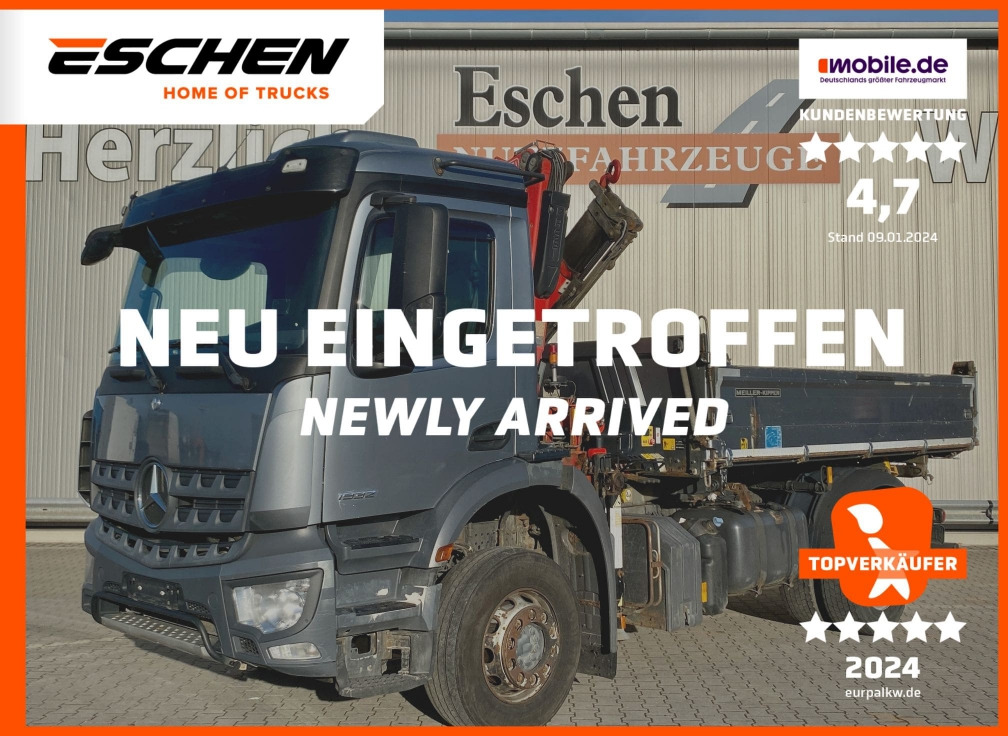 Mercedes-Benz 1832 4x2 / Fassi Kran - Kipper vrachtwagen, Kraanwagen: afbeelding 1 Mercedes-Benz 1832 4x2 / Fassi Kran - Kipper vrachtwagen, Kraanwagen: afbeelding 1
