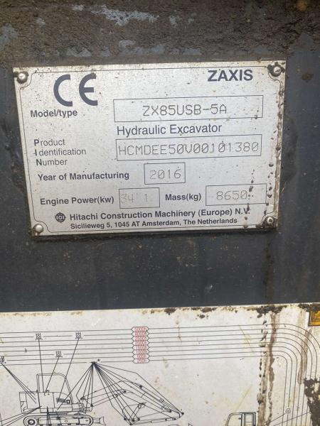 Hitachi ZX85USB-5A - Rupsgraafmachine: afbeelding 4 Hitachi ZX85USB-5A - Rupsgraafmachine: afbeelding 4