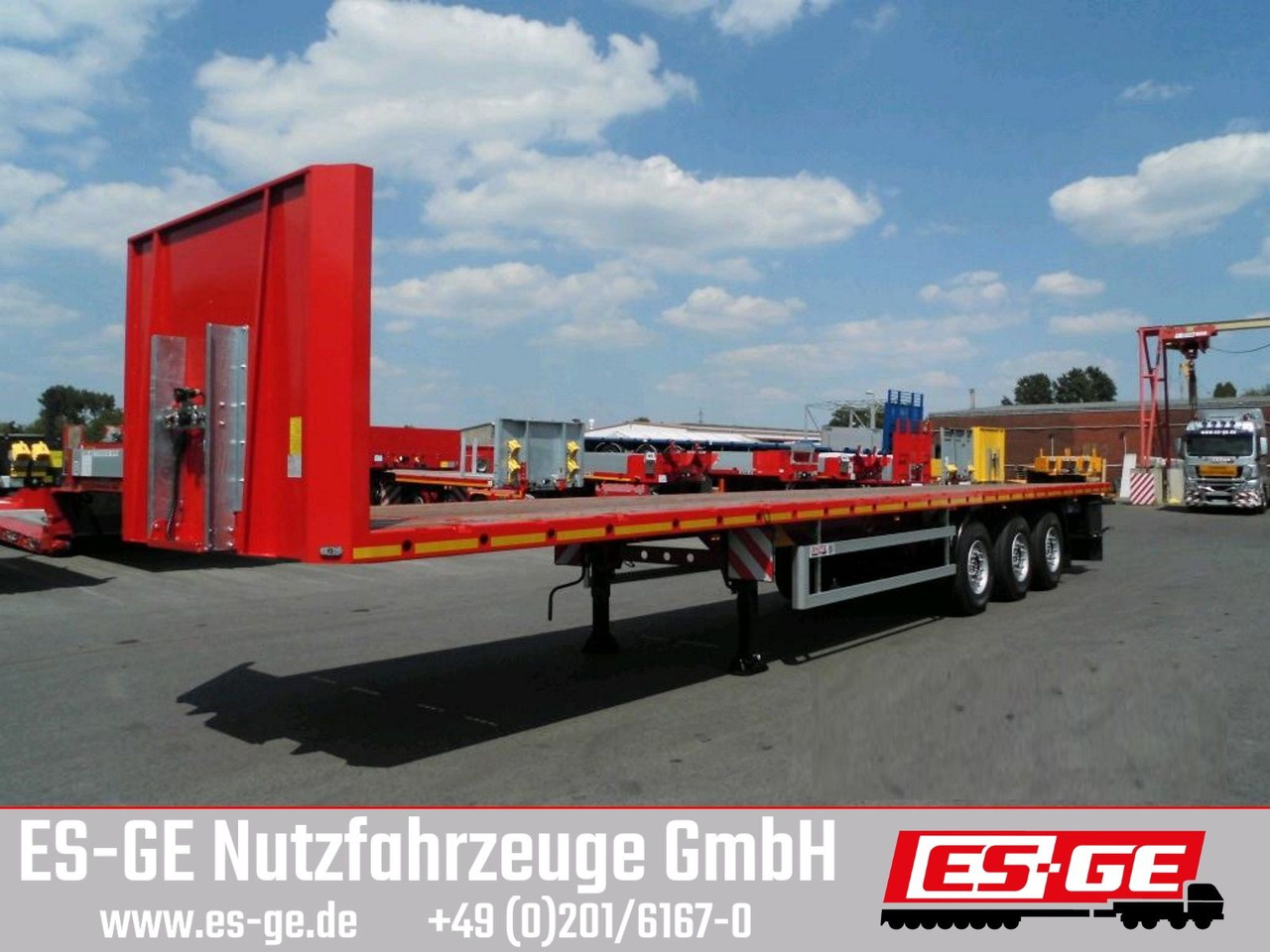 ES-GE 3-Achs Sattelanhänger - Rungen + CV - Open bak met boorden oplegger: afbeelding 1 ES-GE 3-Achs Sattelanhänger - Rungen + CV - Open bak met boorden oplegger: afbeelding 1