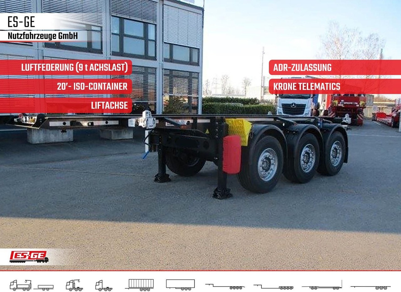 Krone 3-Achs-Containerchassis 20' - Containertransporter/ Wissellaadbak oplegger: afbeelding 1 Krone 3-Achs-Containerchassis 20' - Containertransporter/ Wissellaadbak oplegger: afbeelding 1