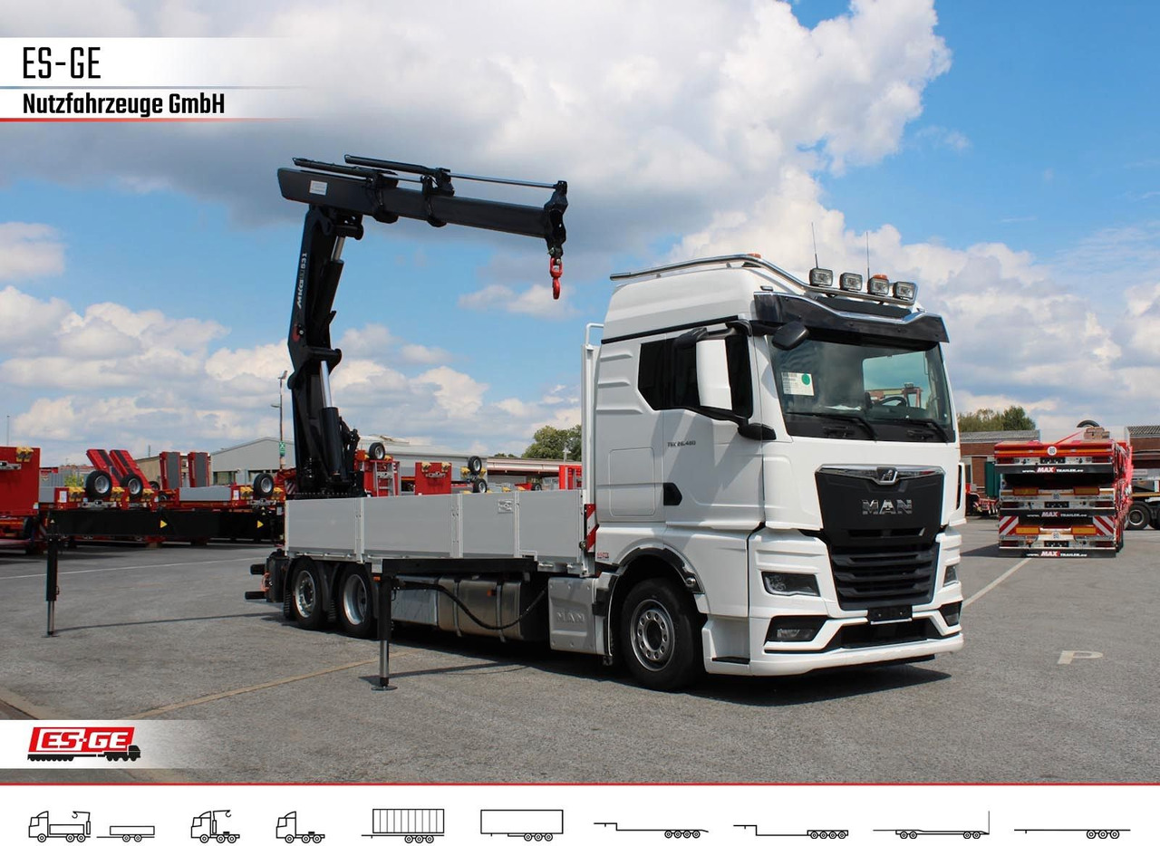 MAN TGX 26.480 6x2-4 LL CH mit MKG HLK531 a5 - Vrachtwagen met open laadbak, Kraanwagen: afbeelding 3 MAN TGX 26.480 6x2-4 LL CH mit MKG HLK531 a5 - Vrachtwagen met open laadbak, Kraanwagen: afbeelding 3