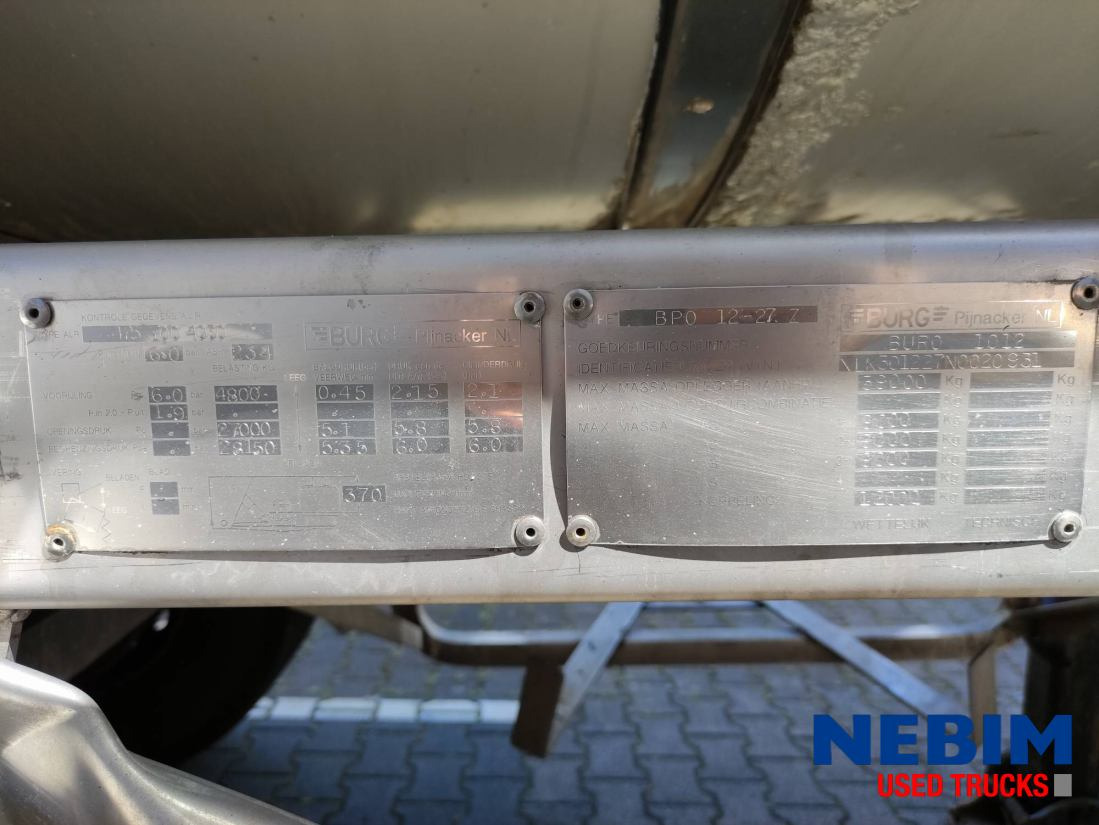 Burg BPO 12-27 Z - Tank 26.165 Ltr - Tankoplegger: afbeelding 4 Burg BPO 12-27 Z - Tank 26.165 Ltr - Tankoplegger: afbeelding 4