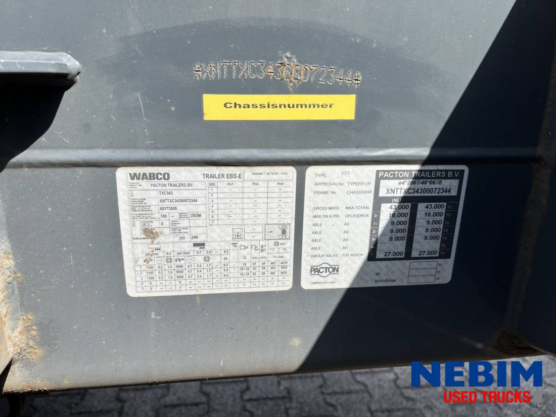 Pacton ET3 - Multi / Slider / Flex - Containertransporter/ Wissellaadbak oplegger: afbeelding 3 Pacton ET3 - Multi / Slider / Flex - Containertransporter/ Wissellaadbak oplegger: afbeelding 3