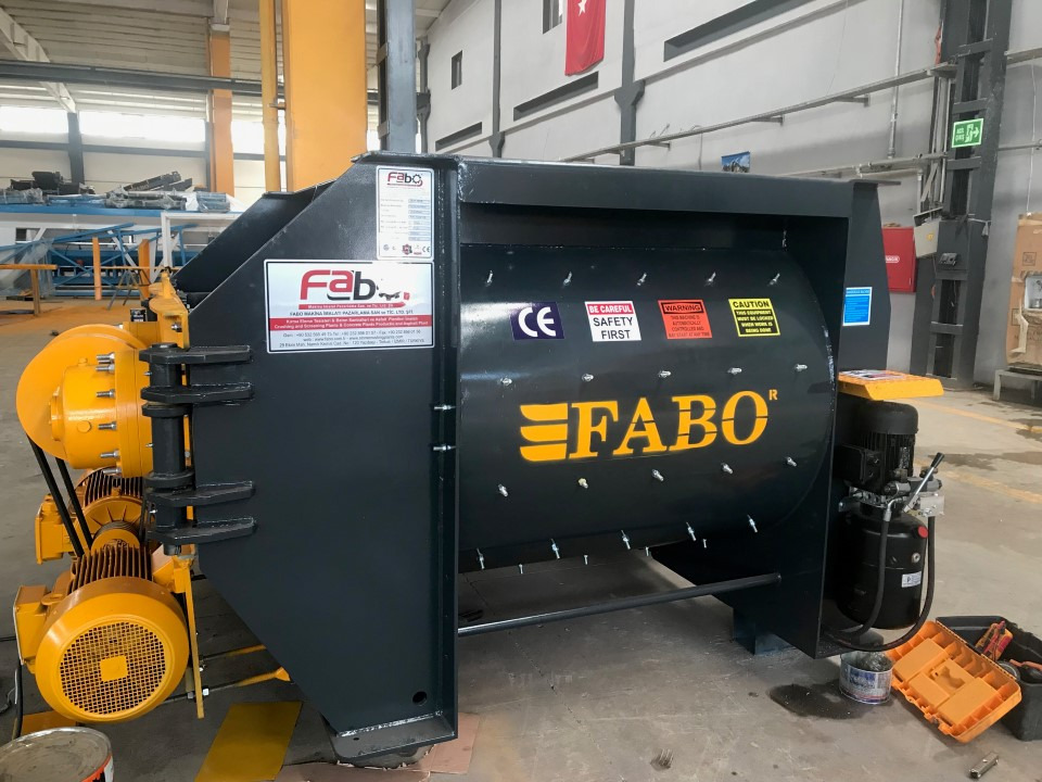 FABO twin shaft mixer - Betonmolen: afbeelding 1 FABO twin shaft mixer - Betonmolen: afbeelding 1