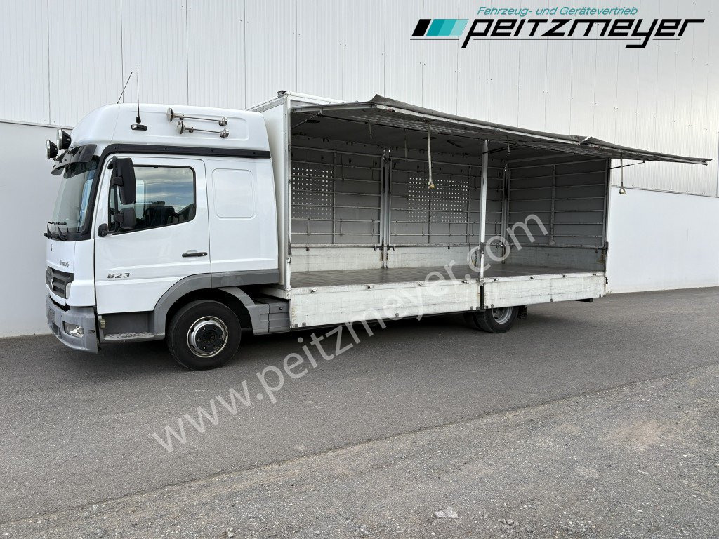 MERCEDES-BENZ Atego 823 L Geflügelpritsche L - Fahrerhaus, Klima, 2 x AHK - Bakwagen: afbeelding 1 MERCEDES-BENZ Atego 823 L Geflügelpritsche L - Fahrerhaus, Klima, 2 x AHK - Bakwagen: afbeelding 1