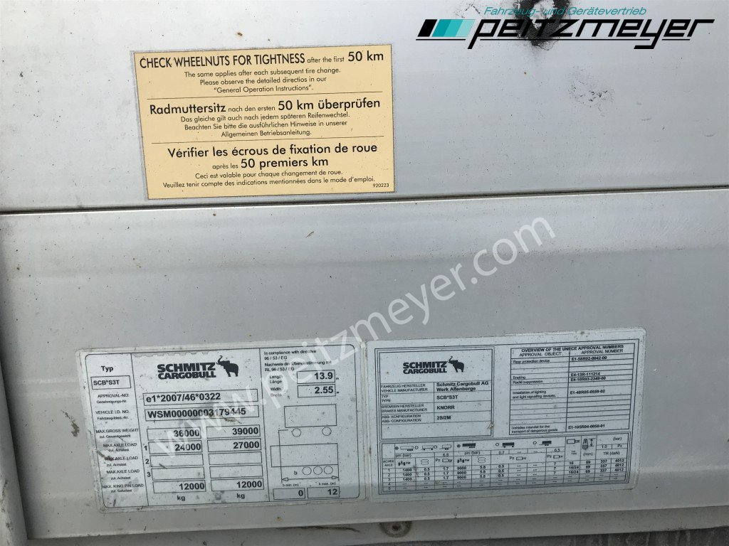 Schuifzeiloplegger SCHMITZ Mega, Jumbo Hubdach, verzinkt, Edscha neutral: afbeelding 16