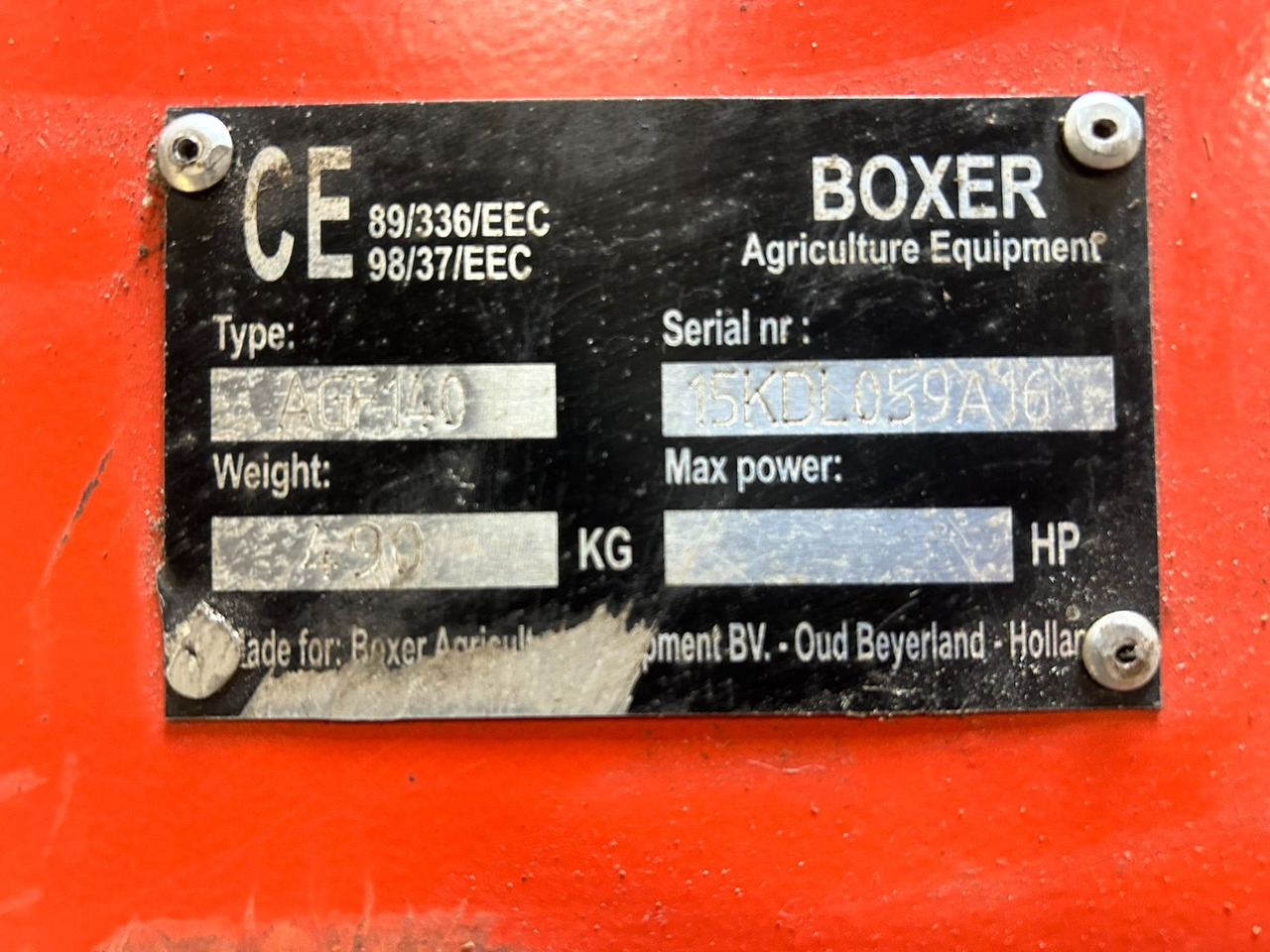 Boxer Boxer agroculture agf140 - Verstek klepelmaaier: afbeelding 4 Boxer Boxer agroculture agf140 - Verstek klepelmaaier: afbeelding 4
