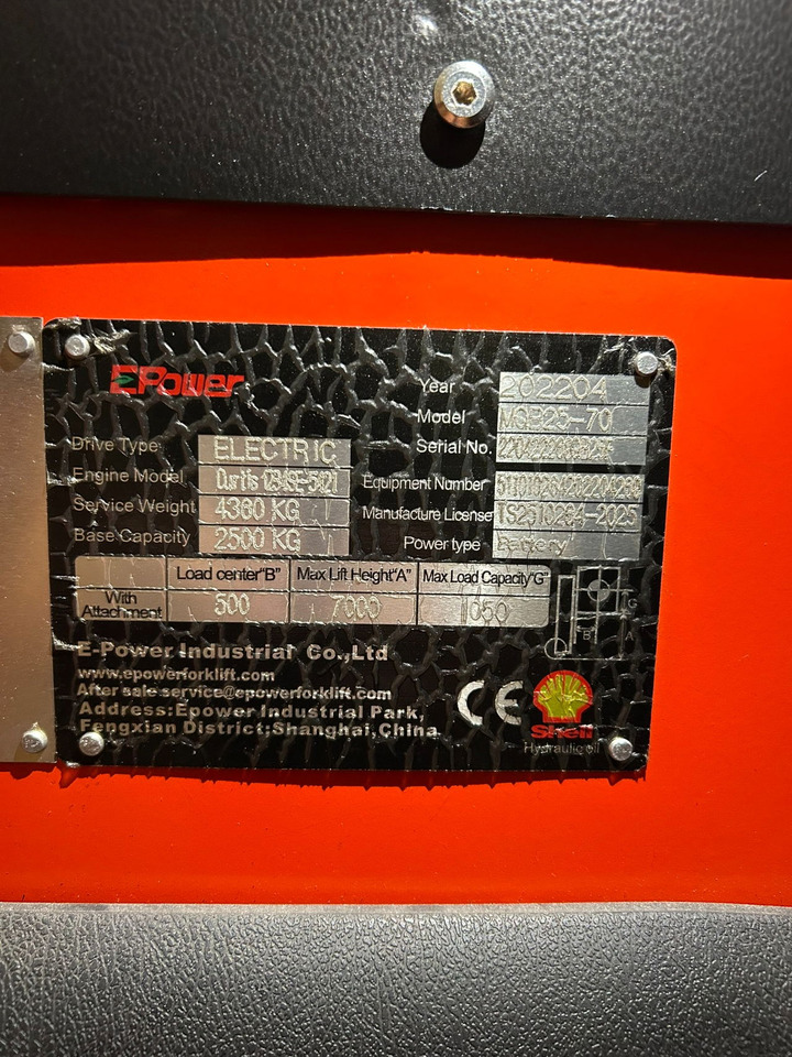 Diversen MQB25-70 / Trippel mast / 318 Hours / Excellent Condition Electric EPower Multi Directional Forklift - 4-weg zijlader: afbeelding 4 Diversen MQB25-70 / Trippel mast / 318 Hours / Excellent Condition Electric EPower Multi Directional Forklift - 4-weg zijlader: afbeelding 4