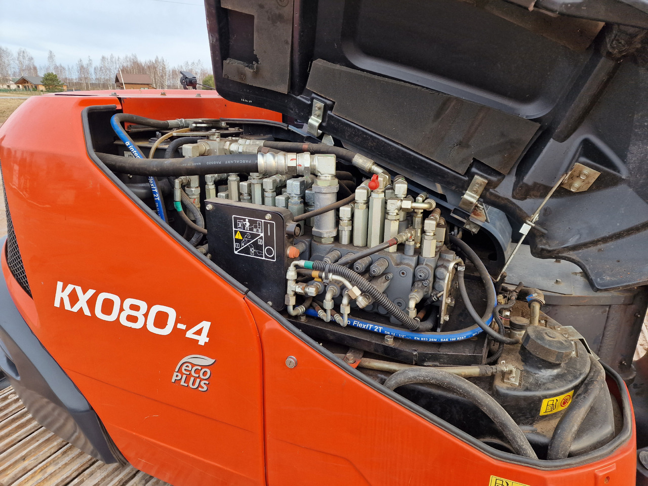Minigraafmachine KUBOTA KX080-4. Metal tracks.: afbeelding 13