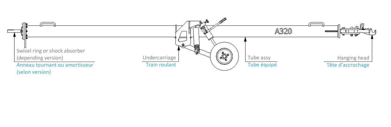 Aircraft Towbar A220-A320-SSJ - Ground support equipment: afbeelding 2 Aircraft Towbar A220-A320-SSJ - Ground support equipment: afbeelding 2