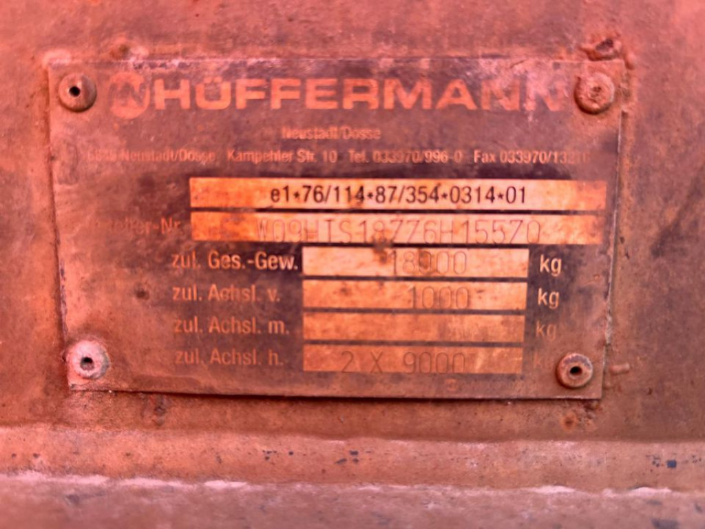 Haakarm/ Portaalarm aanhanger HUEFFERMANN Tandemanhänger HTS 1877 Containeranhänger: afbeelding 7