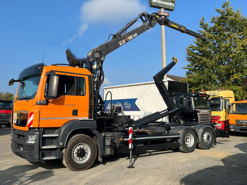 MAN MAN TG-S Abrollkipper mit Kran 26.400 6x4H-2 BL Lift/Lenk - Haakarmsysteem vrachtwagen, Kraanwagen: afbeelding 3 MAN MAN TG-S Abrollkipper mit Kran 26.400 6x4H-2 BL Lift/Lenk - Haakarmsysteem vrachtwagen, Kraanwagen: afbeelding 3