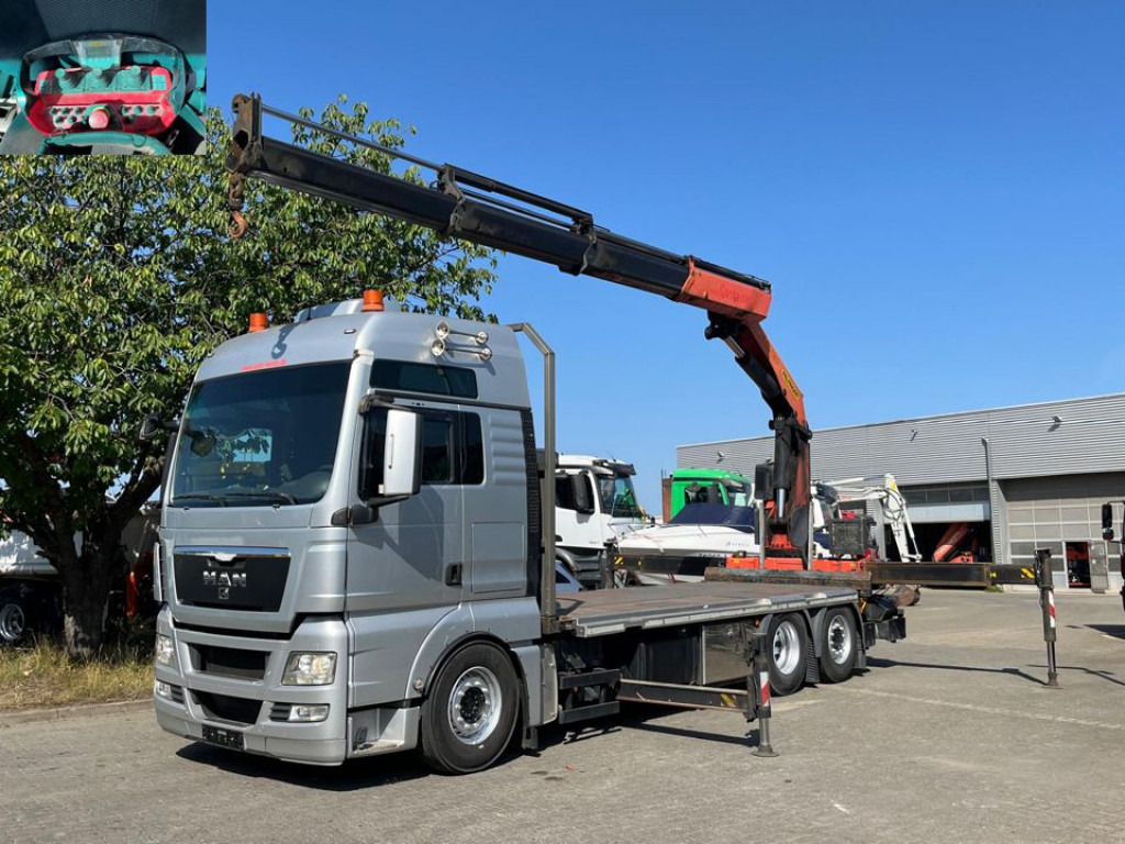 MAN MAN TG-X Pritsche Heckkran 26.400 6x2 Palfinger 34002 - Vrachtwagen met open laadbak, Kraanwagen: afbeelding 1 MAN MAN TG-X Pritsche Heckkran 26.400 6x2 Palfinger 34002 - Vrachtwagen met open laadbak, Kraanwagen: afbeelding 1