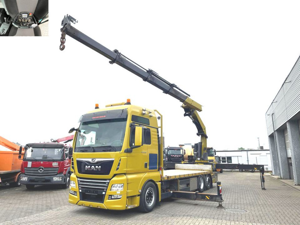 MAN MAN TG-X Pritsche Heckkran 26.500 6x2-2 LL 53m/to, Funk, Twistlock. - Vrachtwagen met open laadbak, Kraanwagen: afbeelding 1 MAN MAN TG-X Pritsche Heckkran 26.500 6x2-2 LL 53m/to, Funk, Twistlock. - Vrachtwagen met open laadbak, Kraanwagen: afbeelding 1
