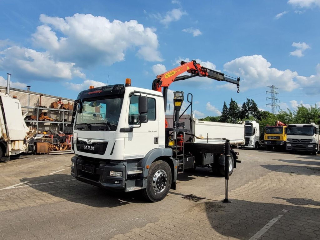 MAN TG-M 18.340 4x2 2-Achs Kipper Kran Palf. PK 130 - Kipper vrachtwagen, Kraanwagen: afbeelding 1 MAN TG-M 18.340 4x2 2-Achs Kipper Kran Palf. PK 130 - Kipper vrachtwagen, Kraanwagen: afbeelding 1