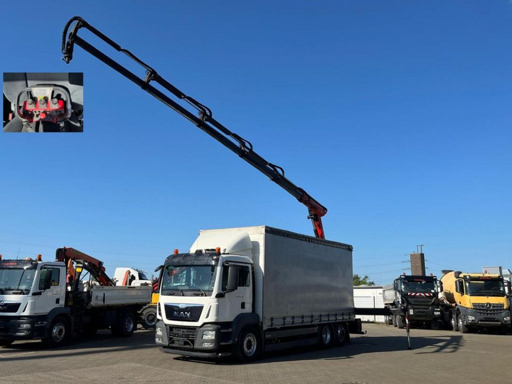 MAN TG-S 26.400 6x2-2 BL Pritsche Heckkran 5xhydr.Au - Vrachtwagen met open laadbak, Kraanwagen: afbeelding 1 MAN TG-S 26.400 6x2-2 BL Pritsche Heckkran 5xhydr.Au - Vrachtwagen met open laadbak, Kraanwagen: afbeelding 1