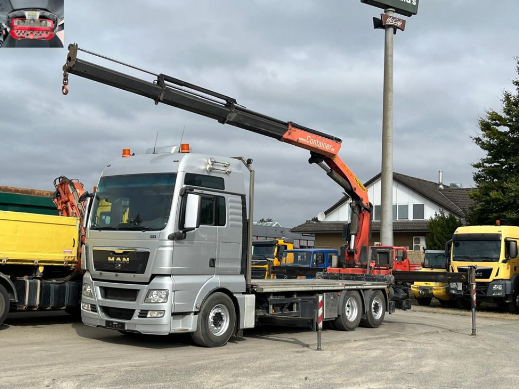 MAN TG-X 26.400 6x2 Pritsche Heckkran Palfinger PK 34002 - Vrachtwagen met open laadbak, Kraanwagen: afbeelding 1 MAN TG-X 26.400 6x2 Pritsche Heckkran Palfinger PK 34002 - Vrachtwagen met open laadbak, Kraanwagen: afbeelding 1