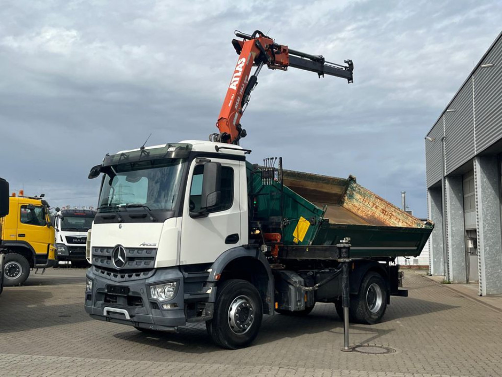 MERCEDES-BENZ Arocs 1835 K 2-Achs Kipper Kran Atlas 126.3 - Kipper vrachtwagen, Kraanwagen: afbeelding 1 MERCEDES-BENZ Arocs 1835 K 2-Achs Kipper Kran Atlas 126.3 - Kipper vrachtwagen, Kraanwagen: afbeelding 1