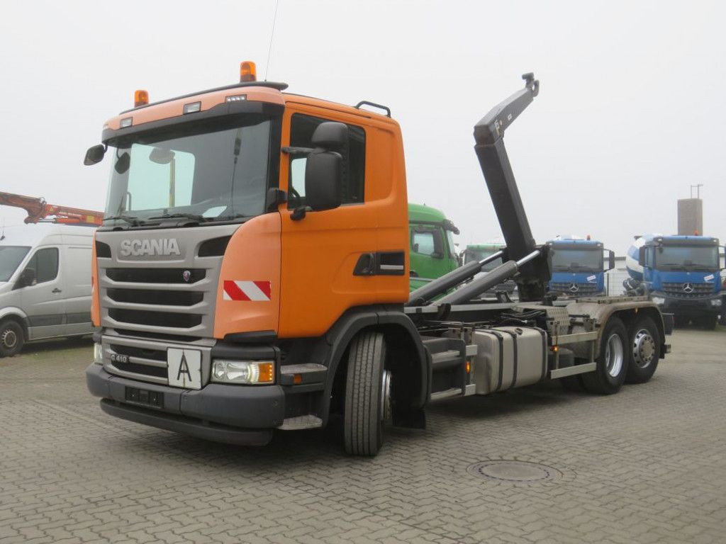 Scania G 410 LB 6x2*4HNA Abrollkipper Lift+Lenkachse 28 - Haakarmsysteem vrachtwagen: afbeelding 1 Scania G 410 LB 6x2*4HNA Abrollkipper Lift+Lenkachse 28 - Haakarmsysteem vrachtwagen: afbeelding 1