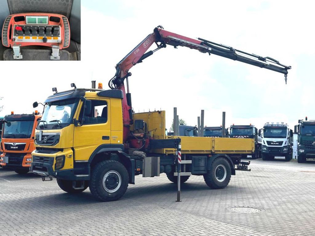 VOLVO (S) Truck FM 330 4x4 Pritsche Kran Singelreifen Funkfernbedienung - Vrachtwagen met open laadbak, Kraanwagen: afbeelding 1 VOLVO (S) Truck FM 330 4x4 Pritsche Kran Singelreifen Funkfernbedienung - Vrachtwagen met open laadbak, Kraanwagen: afbeelding 1
