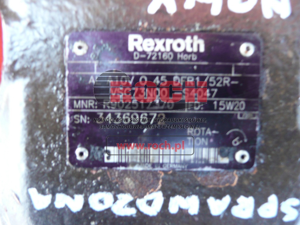 REXROTH AL A10VO45DFR1/52R-VSC73N00-54047 - Hydraulische pomp: afbeelding 2 REXROTH AL A10VO45DFR1/52R-VSC73N00-54047 - Hydraulische pomp: afbeelding 2