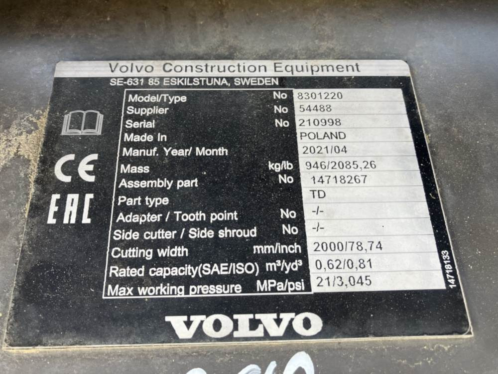 Volvo Böschungslöffel hydr. S1 - Graaflaadmachine: afbeelding 5 Volvo Böschungslöffel hydr. S1 - Graaflaadmachine: afbeelding 5