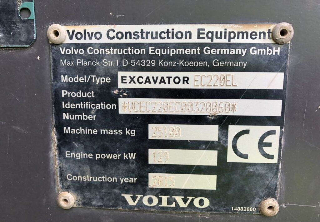 Rupsgraafmachine Volvo EC220EL: afbeelding 19