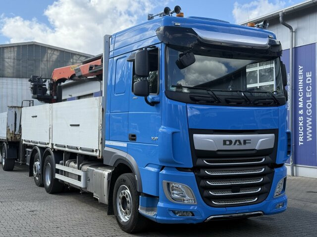 DAF XF 480 Pritsche Kran Plafinger 21000L - Vrachtwagen met open laadbak, Kraanwagen: afbeelding 1 DAF XF 480 Pritsche Kran Plafinger 21000L - Vrachtwagen met open laadbak, Kraanwagen: afbeelding 1