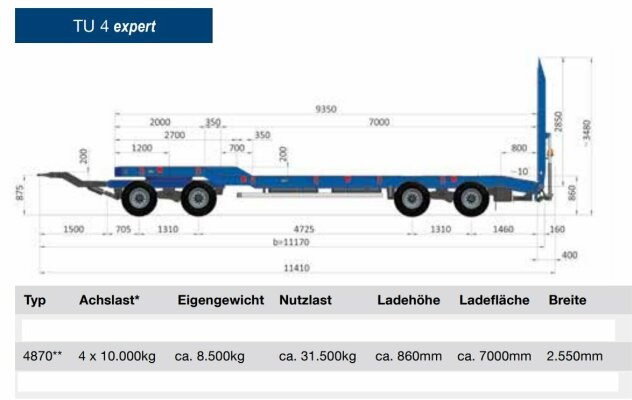 Dieplader aanhangwagen voor het vervoer van zwaar materieel Goldhofer TU 4 EXPERT 4870 Tieflader Anhänger 44,8 T: afbeelding 12