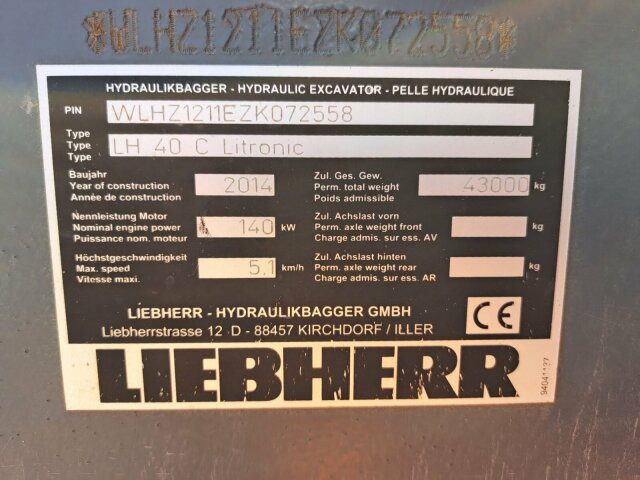 Liebherr LH40C Litronic Industry Long reach 43 Ton - Rupsgraafmachine: afbeelding 4 Liebherr LH40C Litronic Industry Long reach 43 Ton - Rupsgraafmachine: afbeelding 4