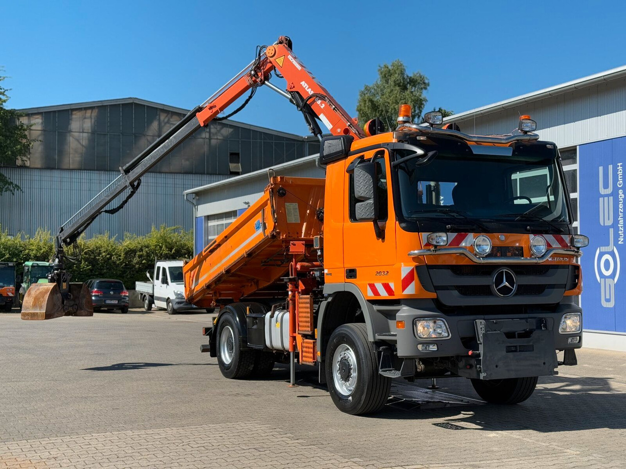 Mercedes-Benz ACTROS 2044 4x4 Kipper Kran ATLAS 65.2 A2L - Kraanwagen: afbeelding 2 Mercedes-Benz ACTROS 2044 4x4 Kipper Kran ATLAS 65.2 A2L - Kraanwagen: afbeelding 2