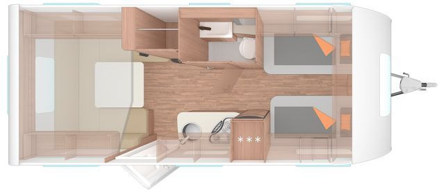 Weinsberg CaraOne 540 EUH Deckenschrank - Caravan: afbeelding 2 Weinsberg CaraOne 540 EUH Deckenschrank - Caravan: afbeelding 2