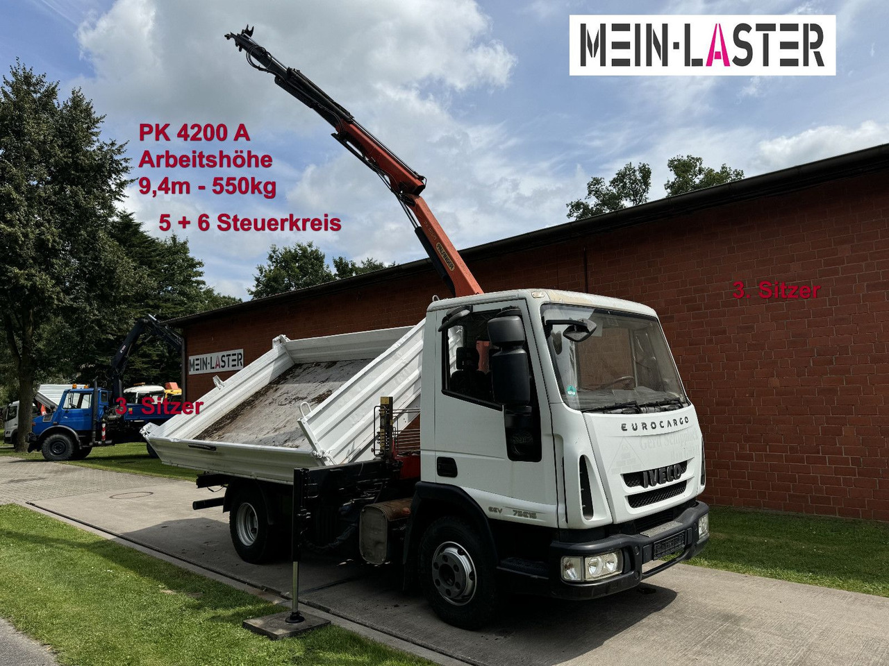 Iveco ML75E16 3 S-Kipper Kran PK 9,4m-550 kg Greifer - Kipper bestelwagen: afbeelding 1 Iveco ML75E16 3 S-Kipper Kran PK 9,4m-550 kg Greifer - Kipper bestelwagen: afbeelding 1