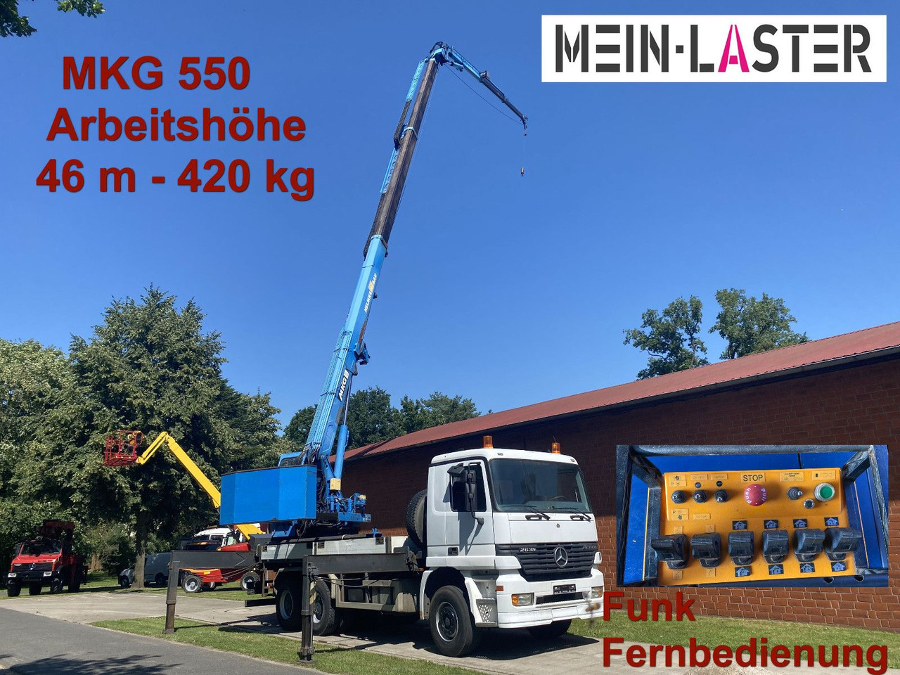 Mercedes-Benz 3335 V6 MKG 550 Ta2-a2 -46m 420 kg Funk - Kraanwagen: afbeelding 1 Mercedes-Benz 3335 V6 MKG 550 Ta2-a2 -46m 420 kg Funk - Kraanwagen: afbeelding 1