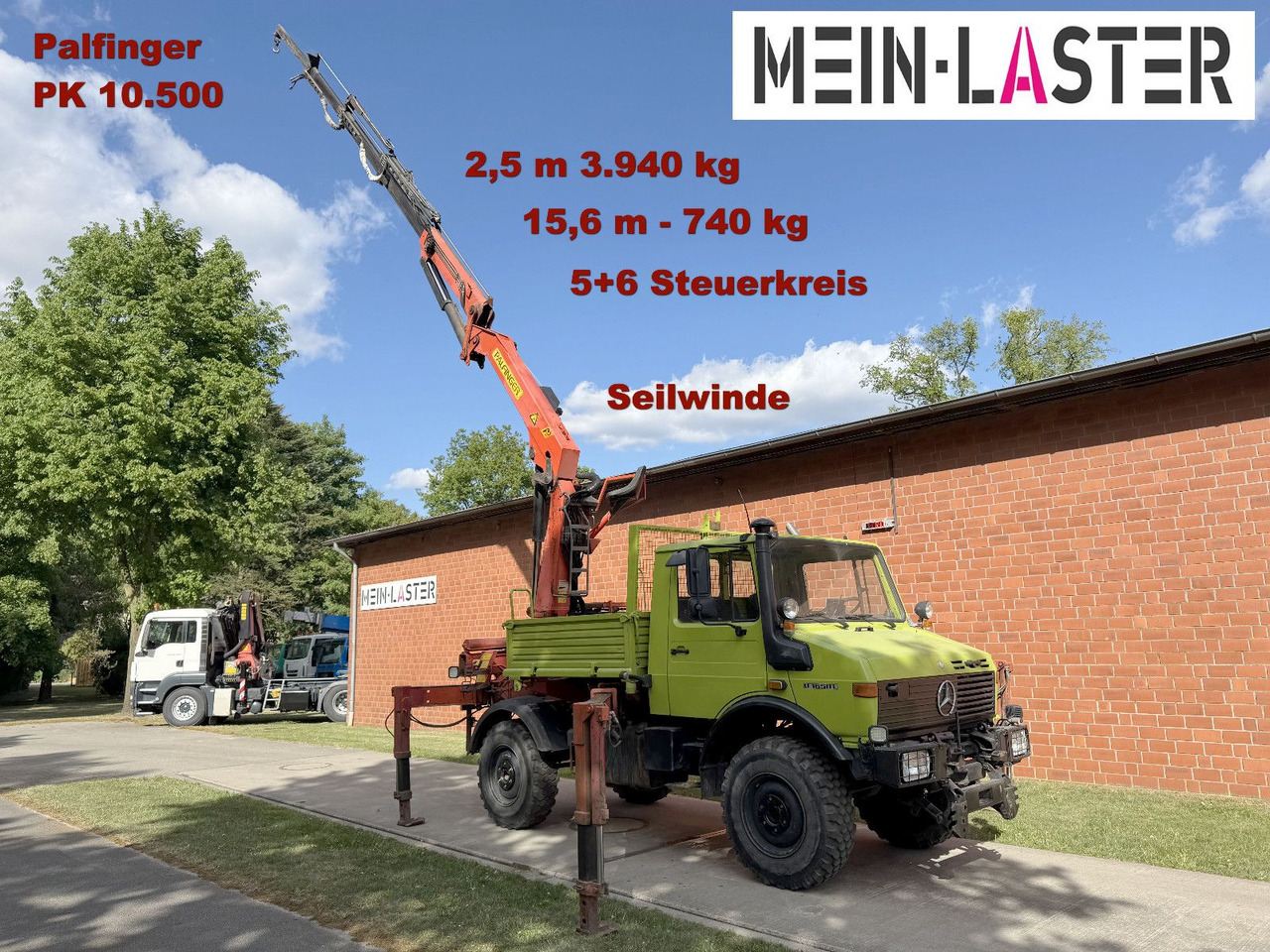 Unimog U 1650 PK 10500 Kran 15 m max. 3,9 t Seilwinde - Kraanwagen: afbeelding 2 Unimog U 1650 PK 10500 Kran 15 m max. 3,9 t Seilwinde - Kraanwagen: afbeelding 2