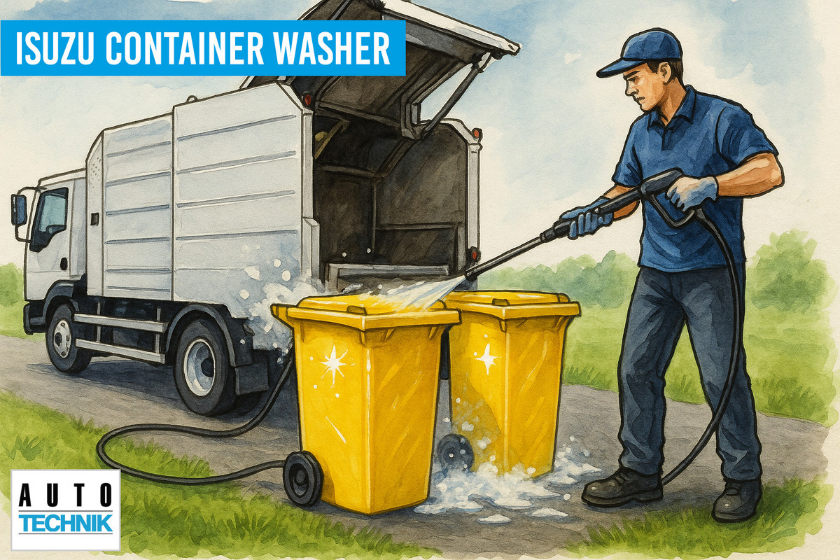 Isuzu NQR75 Container washer laveuse lavacassonetti myjka - Vuilniswagen: afbeelding 1 Isuzu NQR75 Container washer laveuse lavacassonetti myjka - Vuilniswagen: afbeelding 1