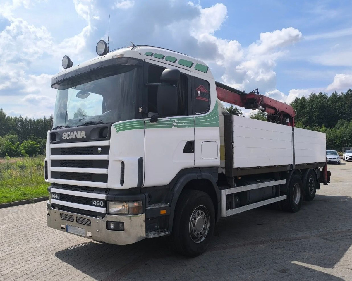 SCANIA 144.460 - Vrachtwagen met open laadbak, Kraanwagen: afbeelding 3 SCANIA 144.460 - Vrachtwagen met open laadbak, Kraanwagen: afbeelding 3