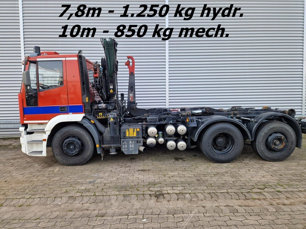 EuroTech 240E38 6x2-4 EuroTech 240E38 6x2-4, Lift-/Lenkachse, Seilwinde, Kran Hiab 100 - Haakarmsysteem vrachtwagen, Kraanwagen: afbeelding 1 EuroTech 240E38 6x2-4 EuroTech 240E38 6x2-4, Lift-/Lenkachse, Seilwinde, Kran Hiab 100 - Haakarmsysteem vrachtwagen, Kraanwagen: afbeelding 1
