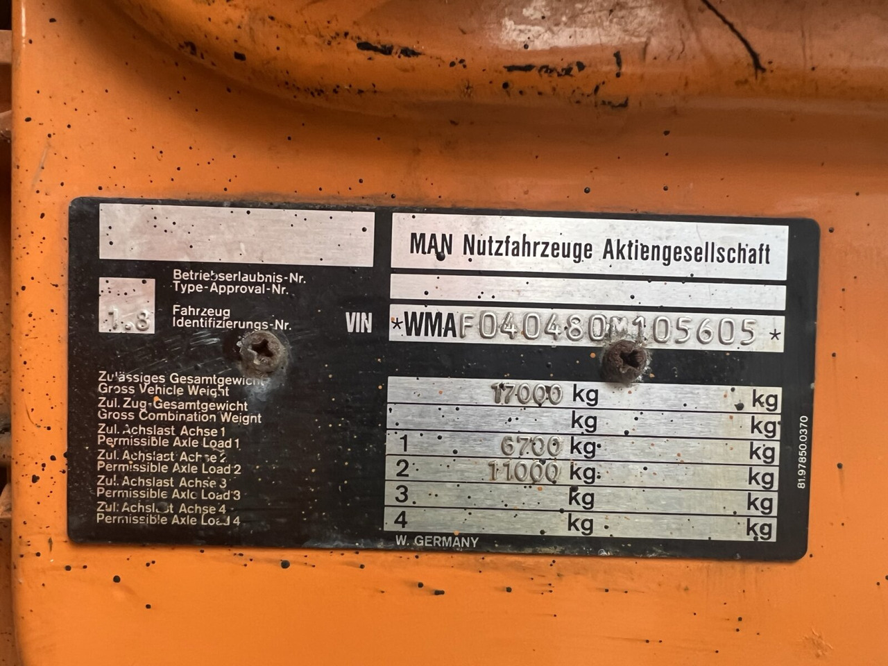 Chassis vrachtwagen MAN 19.292/402 FAK 4x4 BB 19.292/402 FAK 4x4 BB, 6-Zylinder, Winterdienstausstattung: afbeelding 7