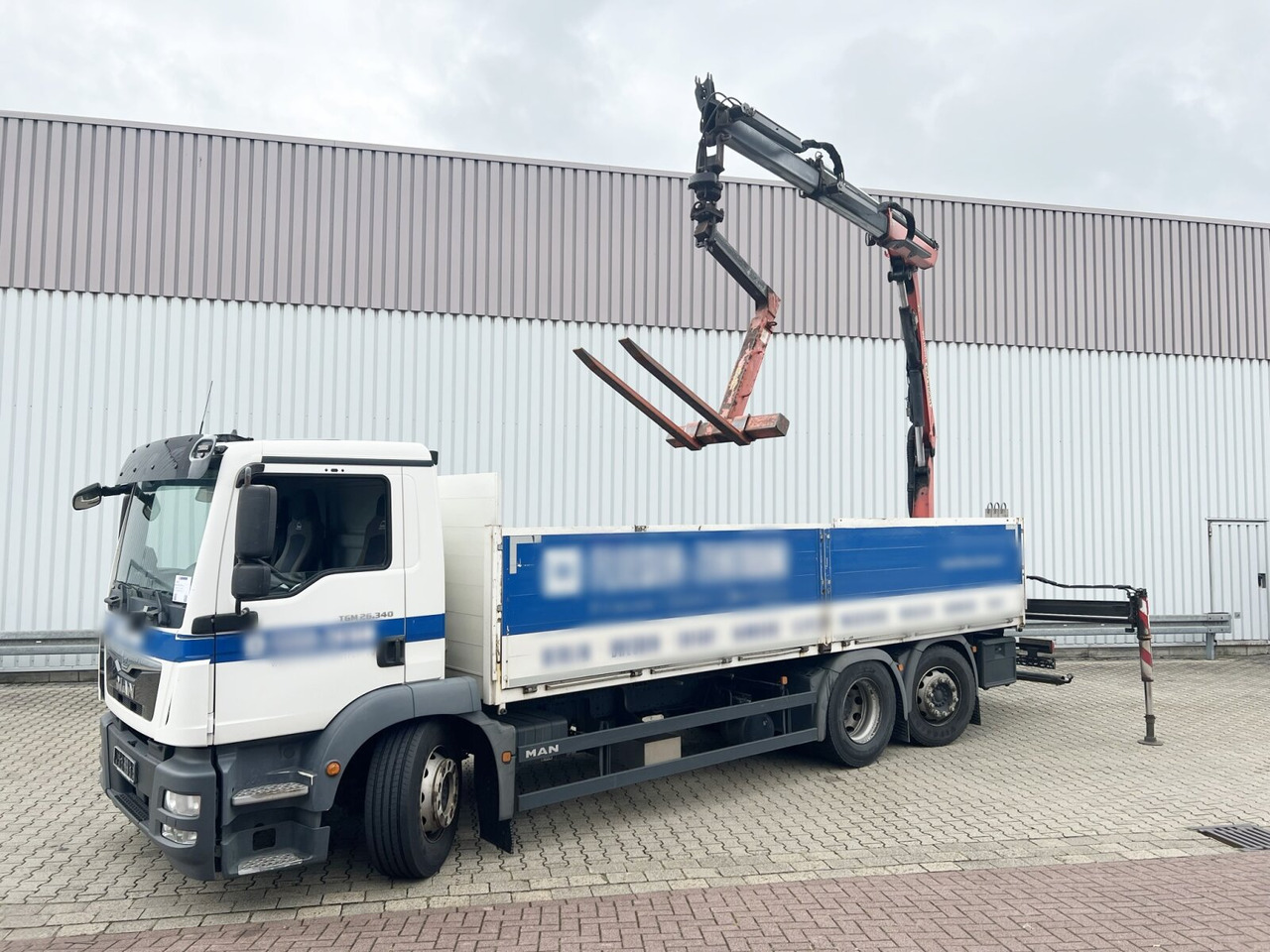 Kraanwagen, Vrachtwagen met open laadbak MAN TGM 26.340 6X2-4 LL TGM 26.340 6X2-4 LL, Lenk-/Liftachse, Heckkran Palfinger PK 11001, faltbar: afbeelding 10